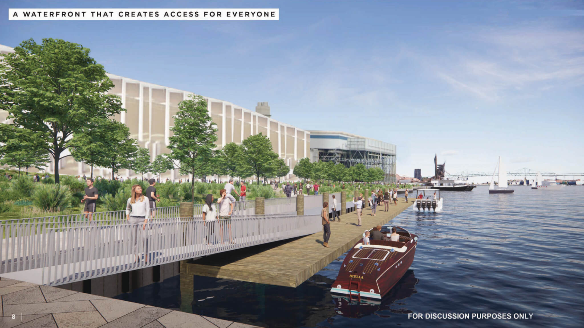 pedestrian paths in front of proposed New England Revolution soccer stadium